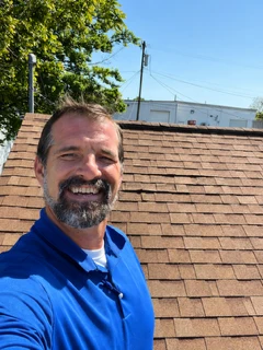 The Roof Guy during a roof inspection